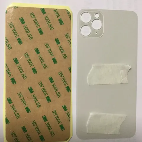 Back vetro Scocca Posteriore Per iPhone 11 Pro Max, Bianco Foro Big