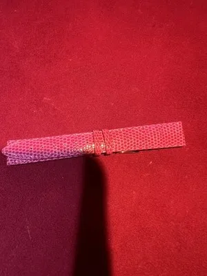 Cinturino per orologio in vera pelle di lucertola rosa 16 mm - 2606231334