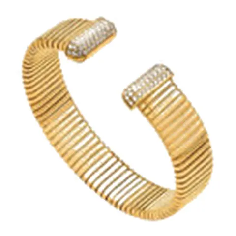 Stroili Radiance Collection Bangle aperto dorato tubogas Acciaio 1694699