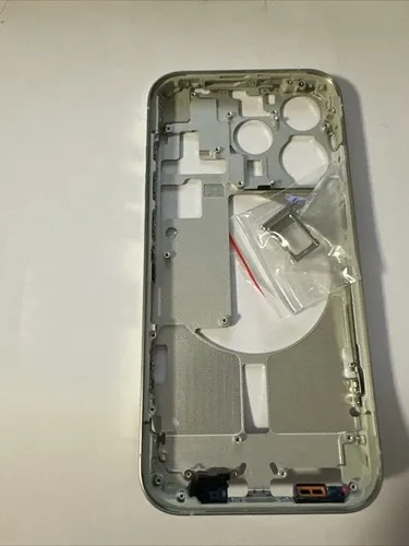 Compatibile Per Apple scocca Chassis Iphone Frame 15 Pro Bianco + Vetro posterio