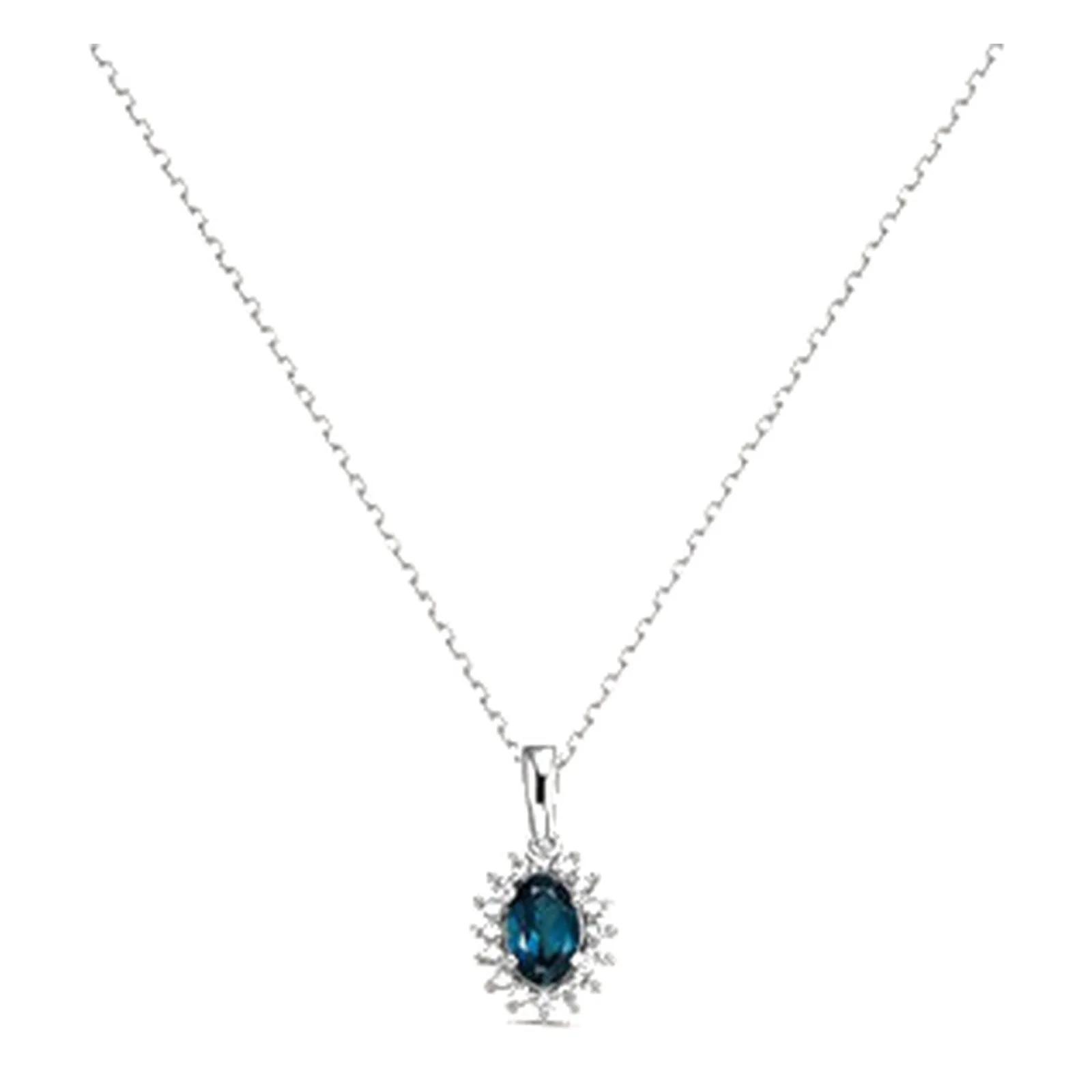 Stroili Amelie Collana ovale con topazio london blue e pietre Oro 9kt 1413268
