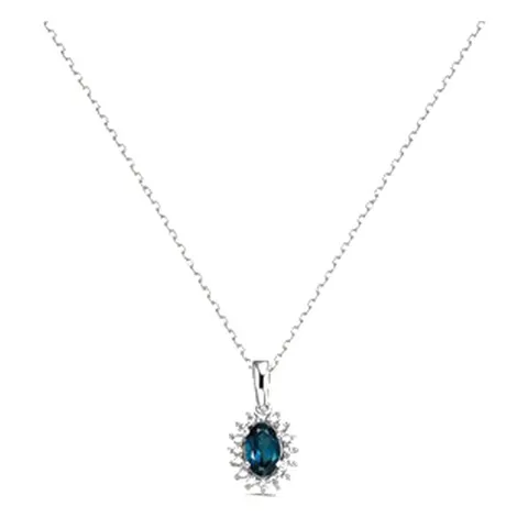 Stroili Amelie Collana ovale con topazio london blue e pietre Oro 9kt 1413268