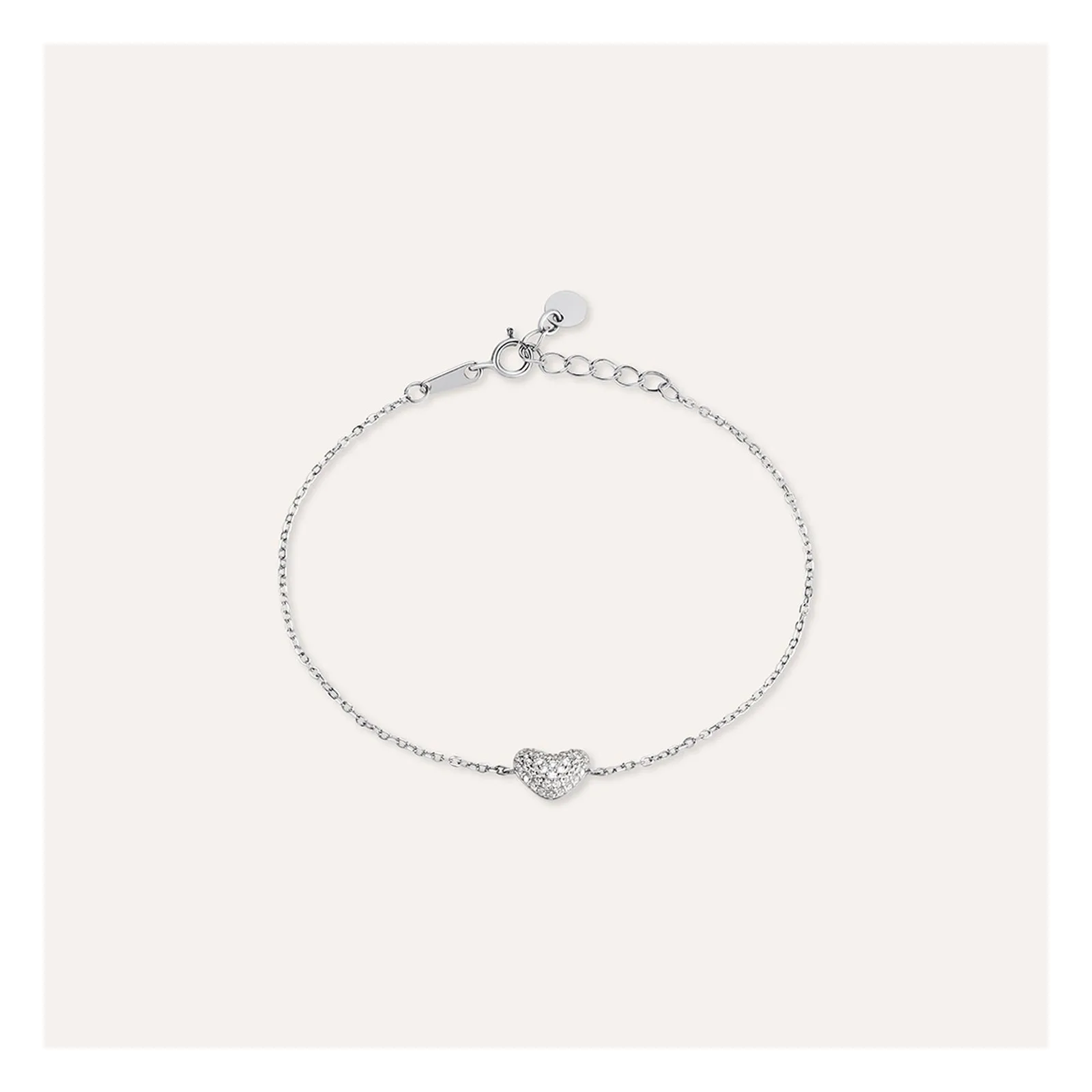 Stroili Silver Shine Bracciale con cubic zirconia cuore pavè Argento 925 1680506