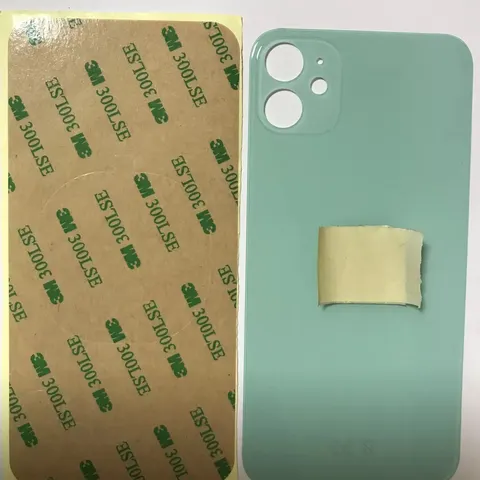 Back vetro Scocca Posteriore Per iPhone 11, Verde Foro Big