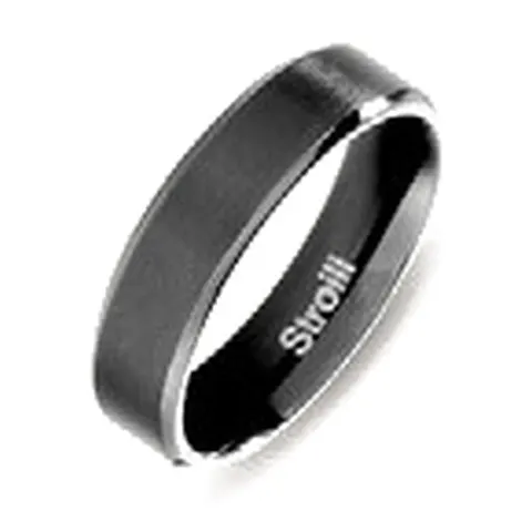 Stroili Golden Dream Anello fascia nero doppio Acciaio Misura 20 1699792