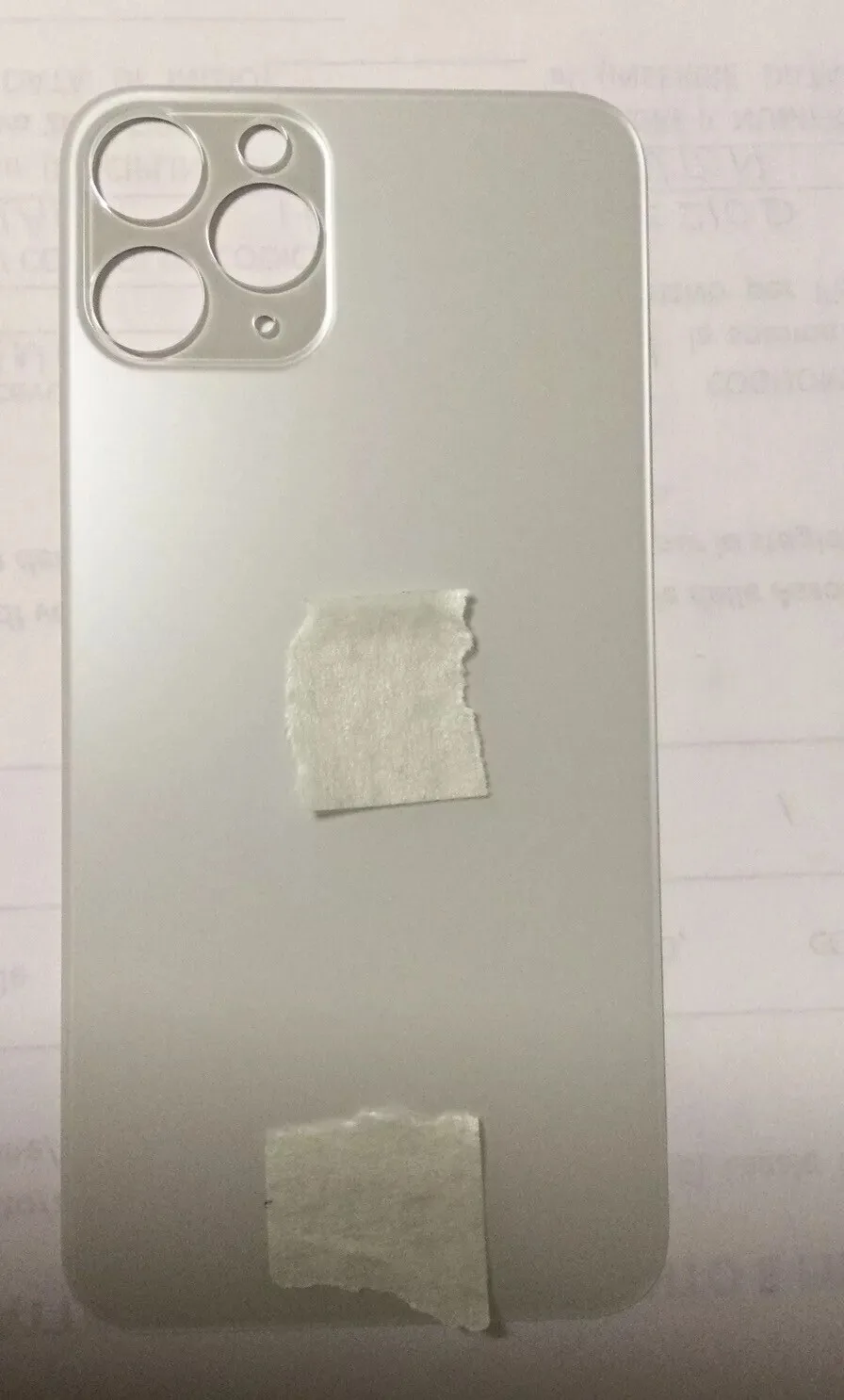 Back vetro Scocca Posteriore Per iPhone 11 Pro, Bianco Foro Big