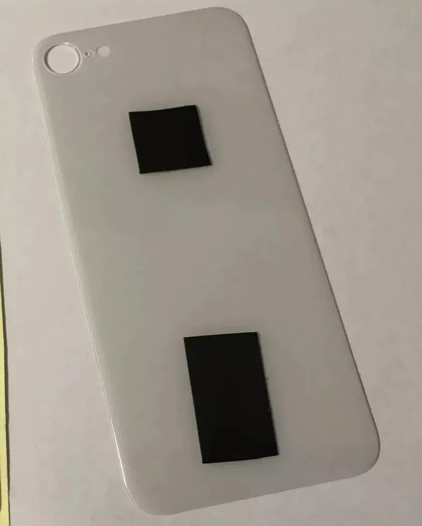 Back vetro Scocca Posteriore Per iPhone 8 Bianco Foro Big