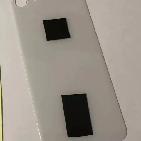 Back vetro Scocca Posteriore Per iPhone 8 Bianco Foro Big