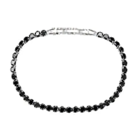 Stroili Man Code Bracciale tennis con cristalli neri Acciaio 1694958