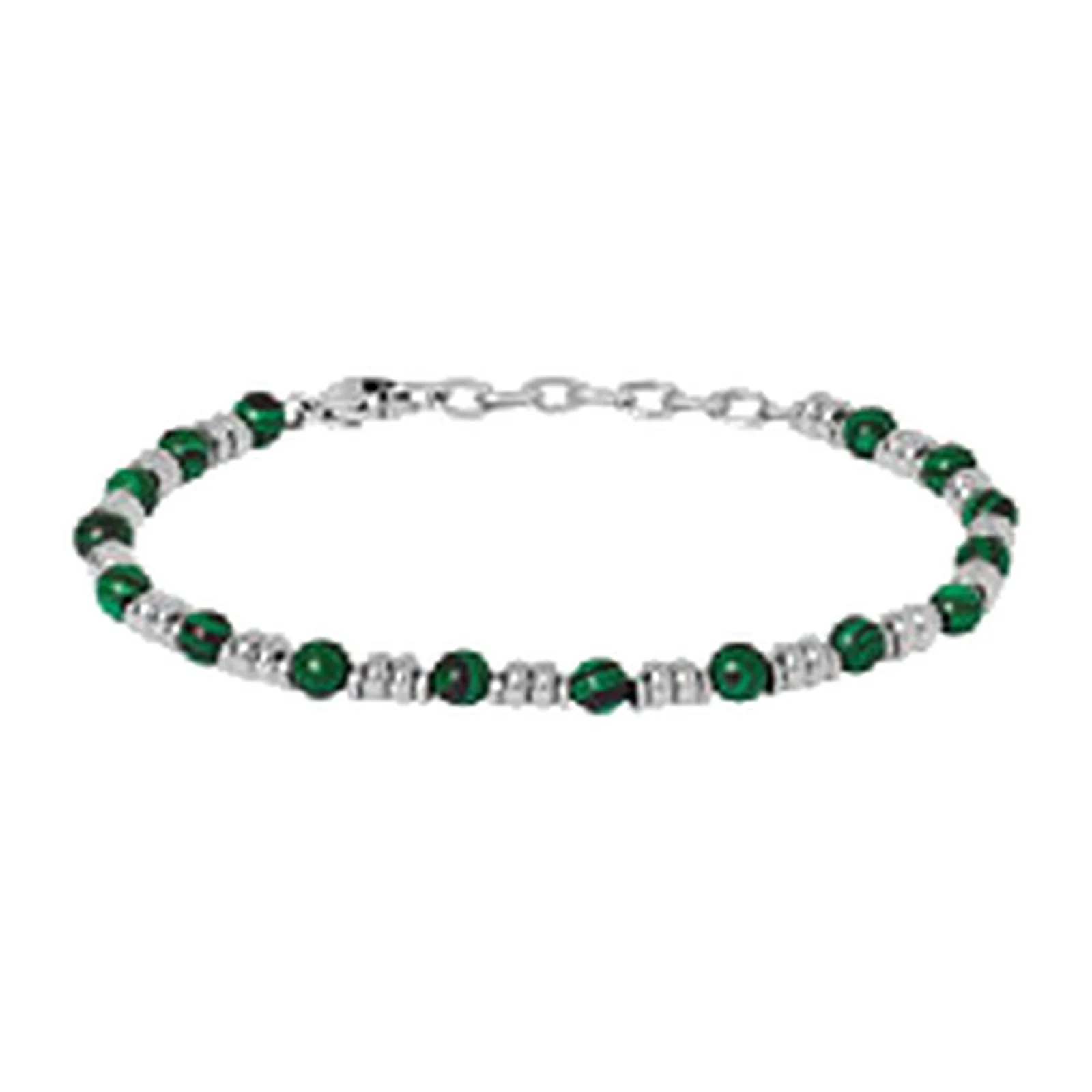 Stroili Man Code Bracciale con malachite Acciaio 1691384