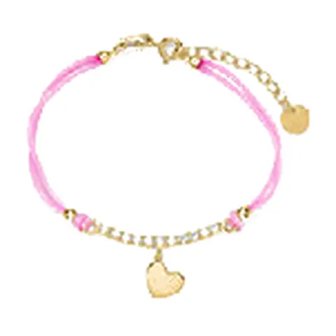 Stroili Silver Baby Bracciale cuore dorato con cordino Argento 925 1697616