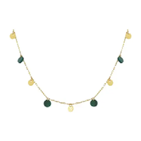 Stroili Beverly Collana con malachite Oro 9kt 1432975