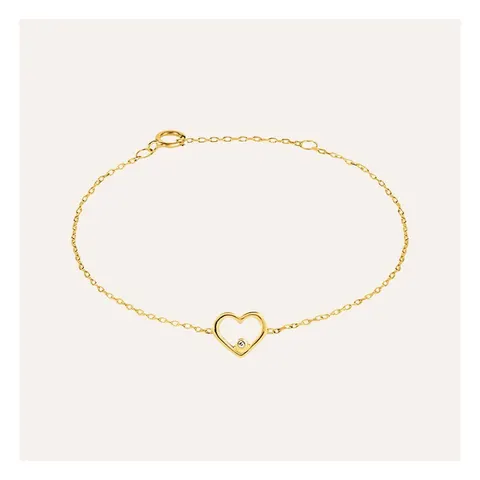 Stroili Mon Petit Precious Bracciale cuore con diamante bianco 0 Oro 9kt 1432784