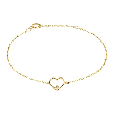 Stroili Mon Petit Precious Bracciale cuore con diamante bianco 0 Oro 9kt 1432784