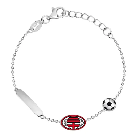 Lowell Bracciale Ufficiale Milan Acciaio 316L B-MB016KAS