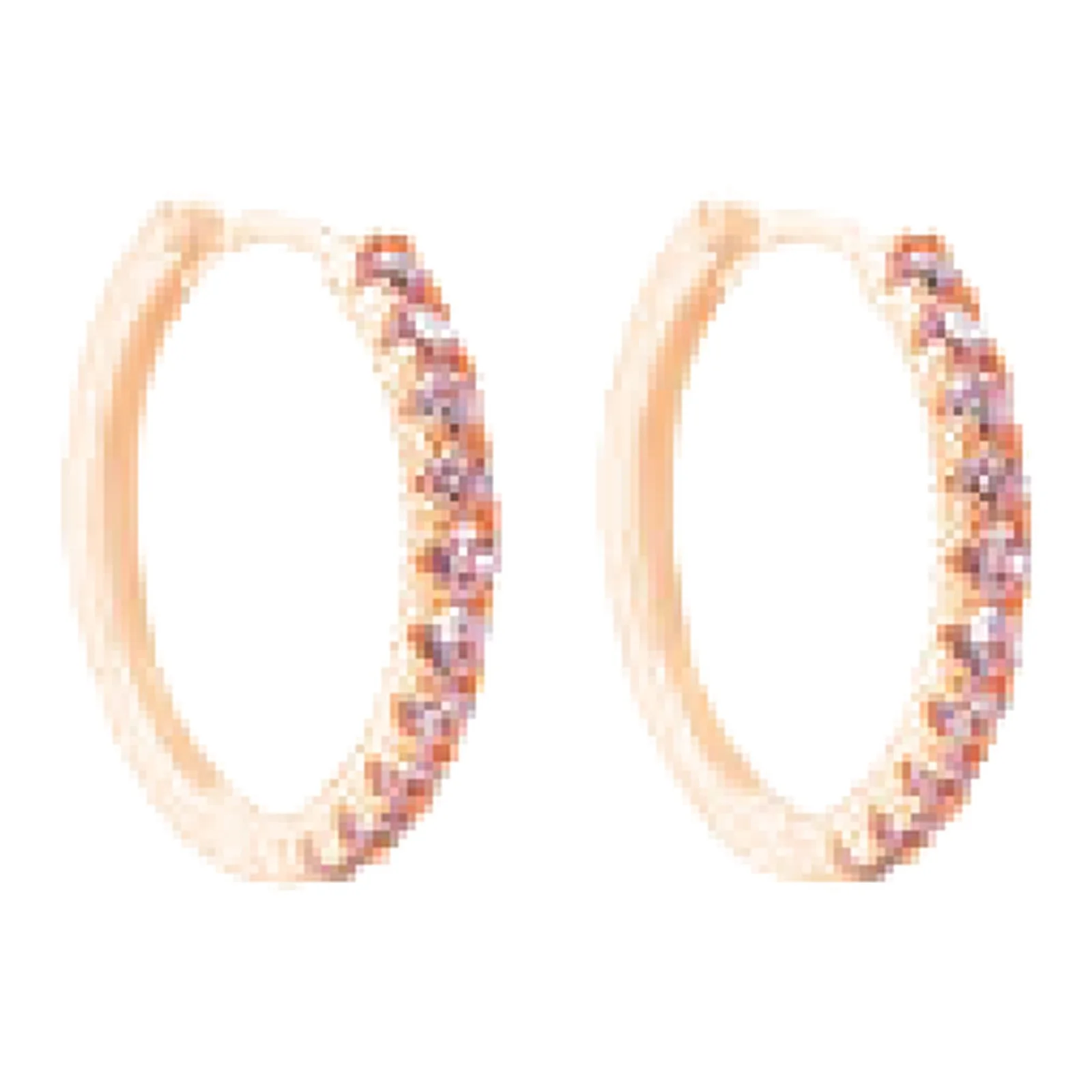 Stroili Silver Rainbow Orecchini a cerchio rosati Argento 925 1682425