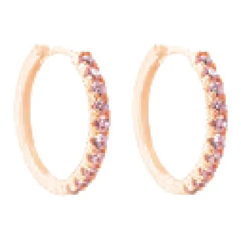 Stroili Silver Rainbow Orecchini a cerchio rosati Argento 925 1682425