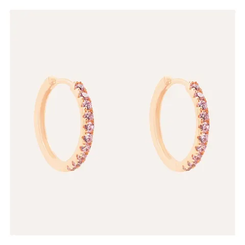Stroili Silver Rainbow Orecchini a cerchio rosati Argento 925 1682425