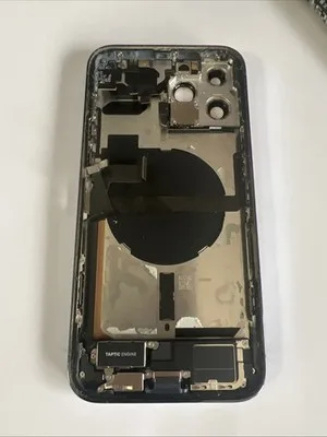 Original Apple Iphone 13 Pro Max Chassis scocca Azzurro Blu Crepato +vetro ric
