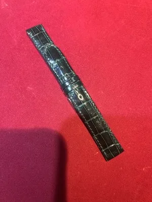 Cinturino per orologio in pelle di coccodrillo verde 16mm - 2606241422