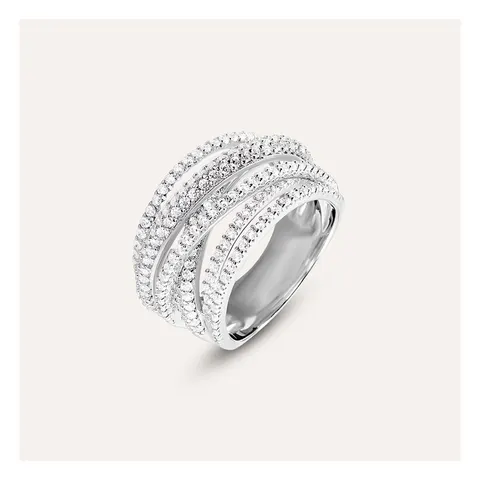 Stroili Silver Elegance Anello cruise sette fasce Argento 925 Misura 16 1699506