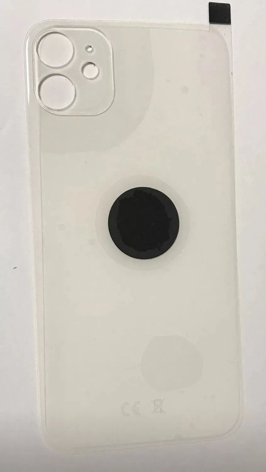 Back vetro Scocca Posteriore Per iPhone 11 , Bianco Foro BIG