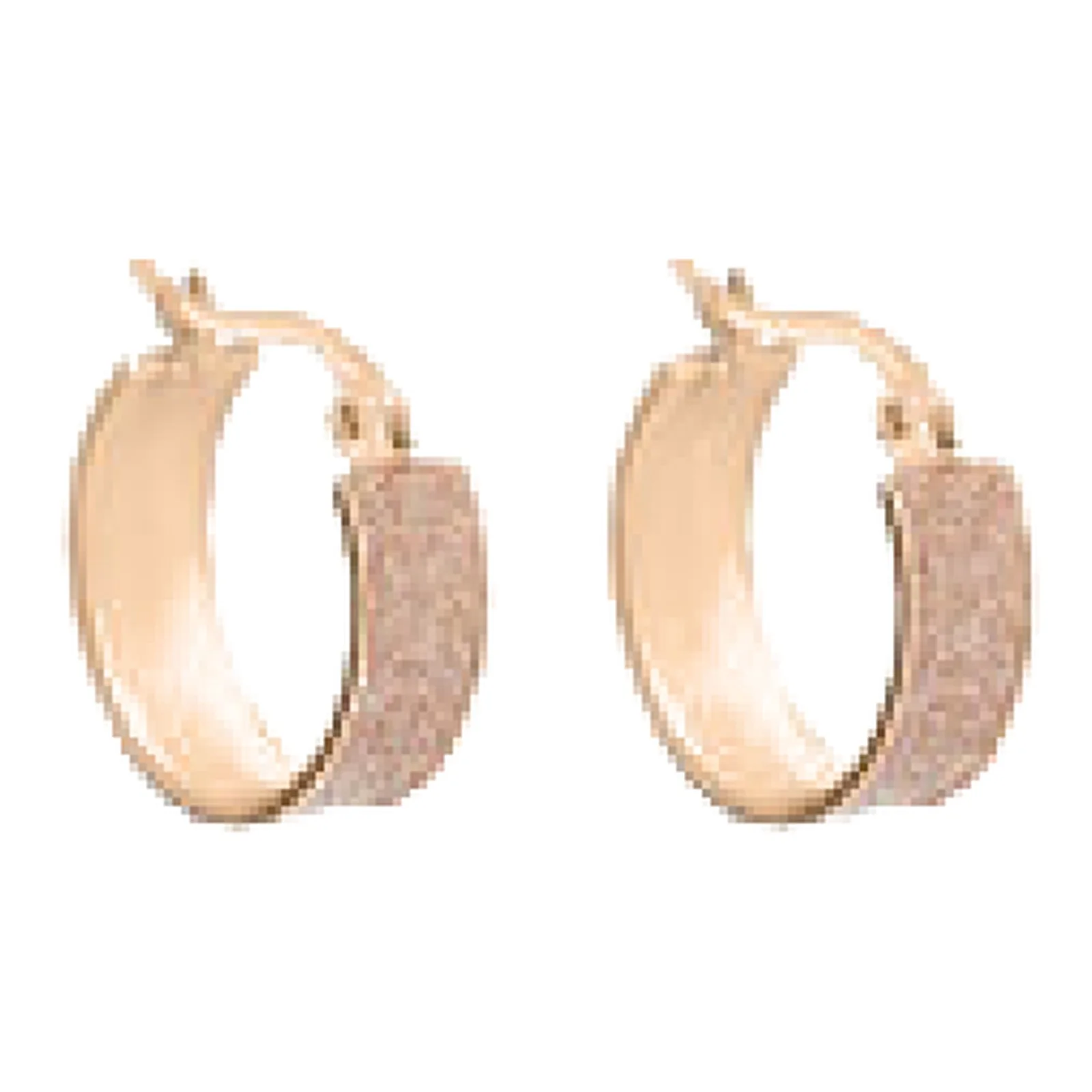Stroili Aura Collection Orecchini a cerchio rosati con glitter Acciaio 1691043