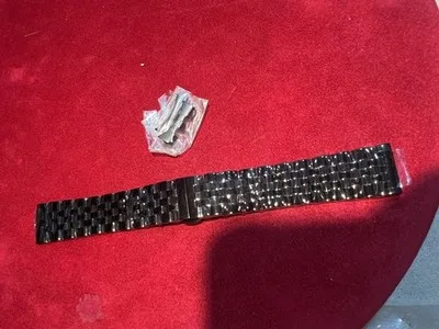 Cinturino per Orologio in Acciaio Nero 22mm Nuovo - LAB22609231350