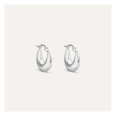 Stroili Silver Collection Orecchini a cerchio bombato Argento 925 1665159
