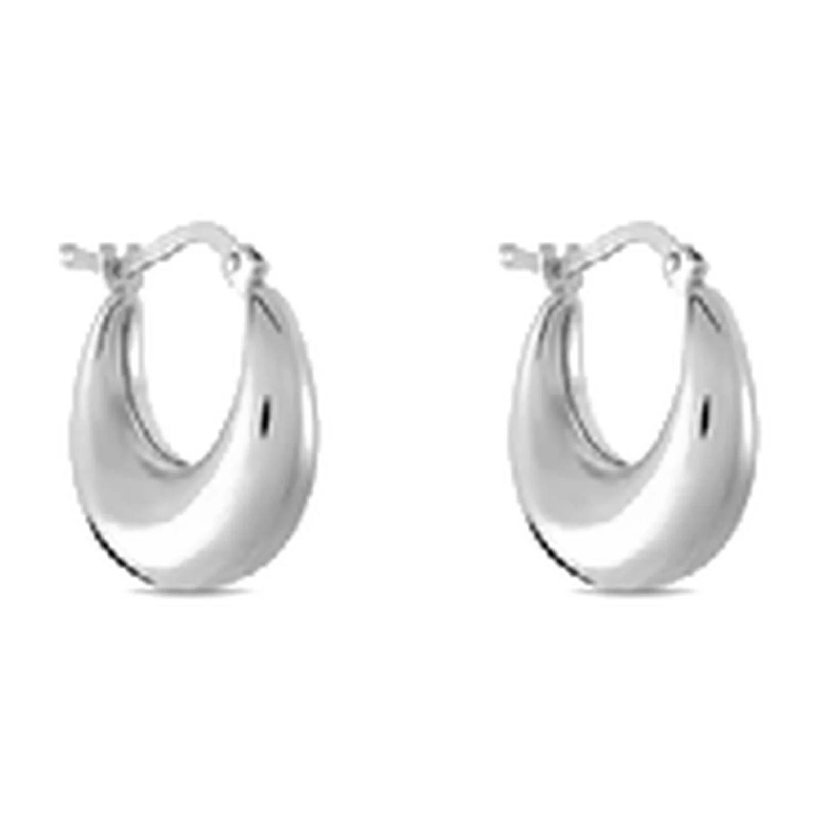 Stroili Silver Collection Orecchini a cerchio bombato Argento 925 1665159