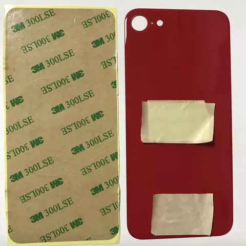 Back vetro Scocca Posteriore Per iPhone SE 2020 2022, Rosso Foro Big