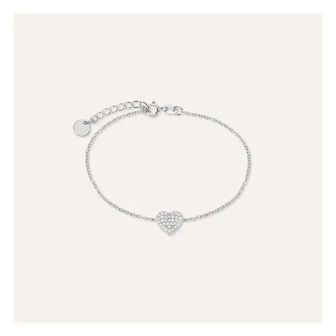 Stroili Silver Moments Bracciale cuore pavé Argento 925 1606427