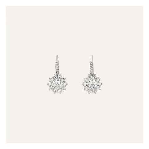 Stroili Silver Elegance Orecchini pendenti fiore con cubic Argento 925 1694905