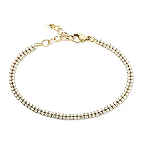 Stroili Aura Collection Bracciale tennis dorato con cubic Acciaio 1699546