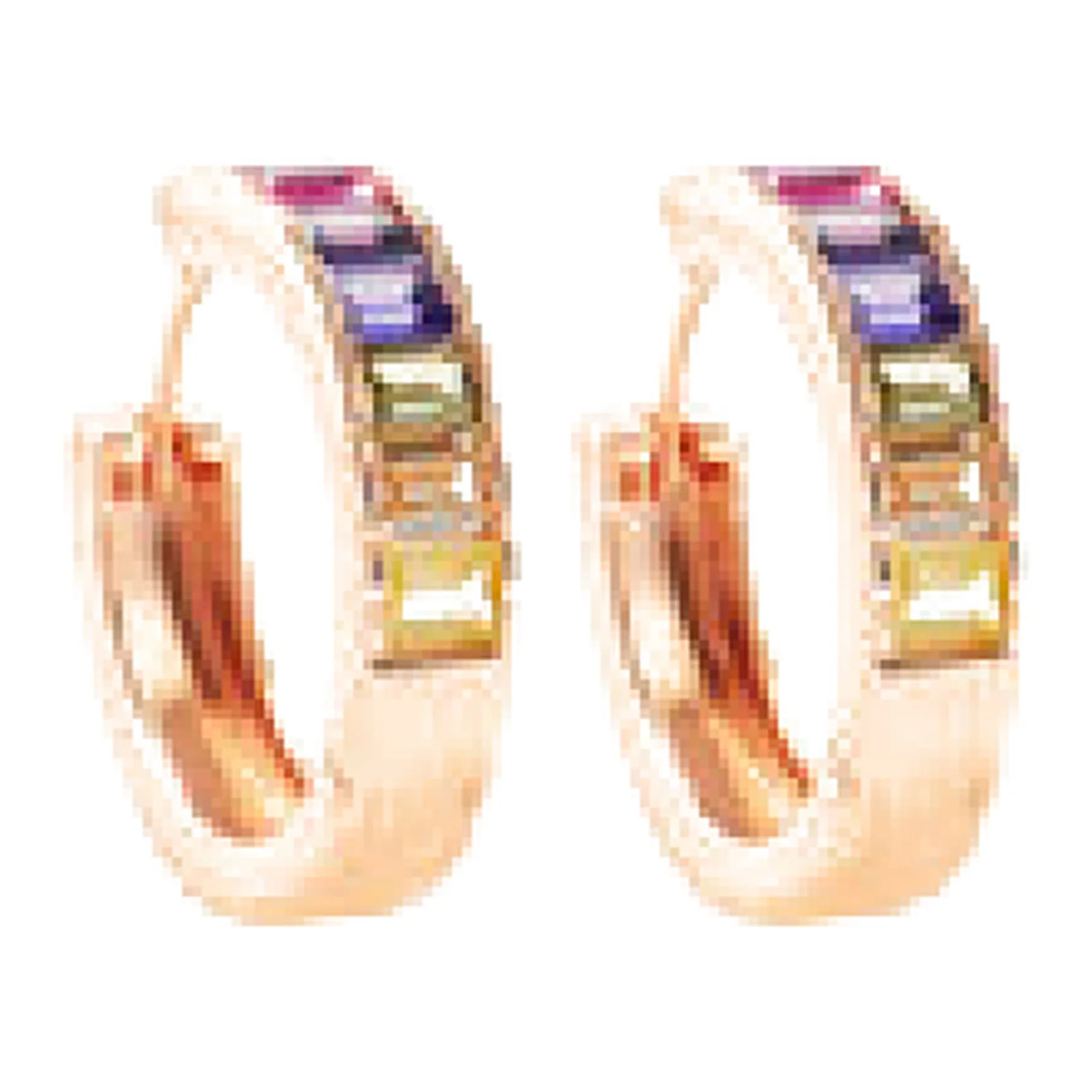 Stroili Silver Rainbow Orecchini a cerchio rosati Argento 925 1682428