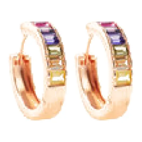 Stroili Silver Rainbow Orecchini a cerchio rosati Argento 925 1682428