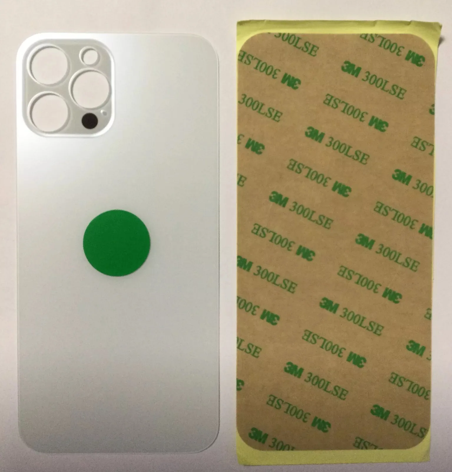 Back vetro Scocca Posteriore Per iPhone 12 Pro Max, Bianco Foro BIG