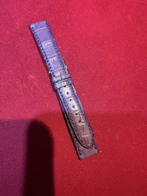 Cinturino per orologio in pelle di coccodrillo color viola - 2606241346