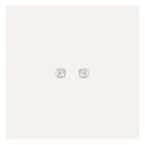 Stroili Bon Ton Orecchini lobo con cubic zirconia Oro 9kt 1401117