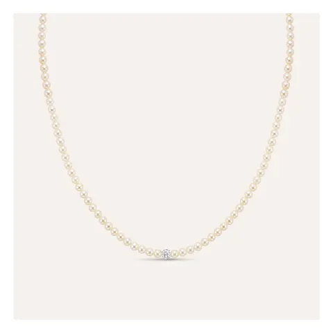 Stroili Gabrielle Collana con perle e cubic zirconia Oro 9kt 1413458