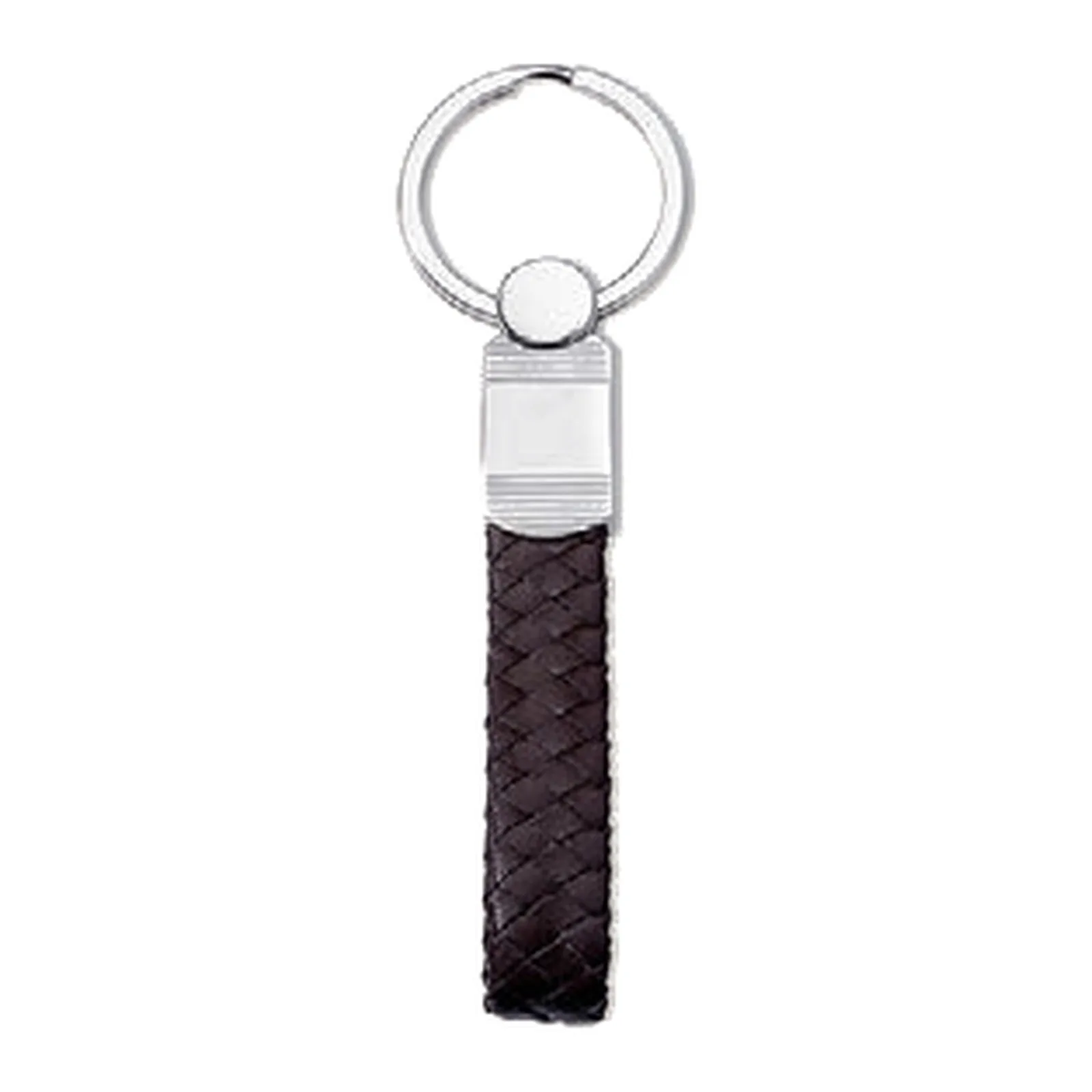 Stroili Man Code Portachiavi in vera pelle marrone Acciaio 1699160
