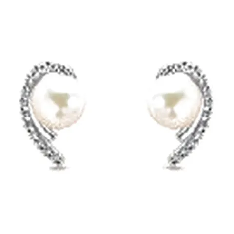 Stroili Gabrielle Orecchini con perla e cubic zirconia Oro 9kt 1413477