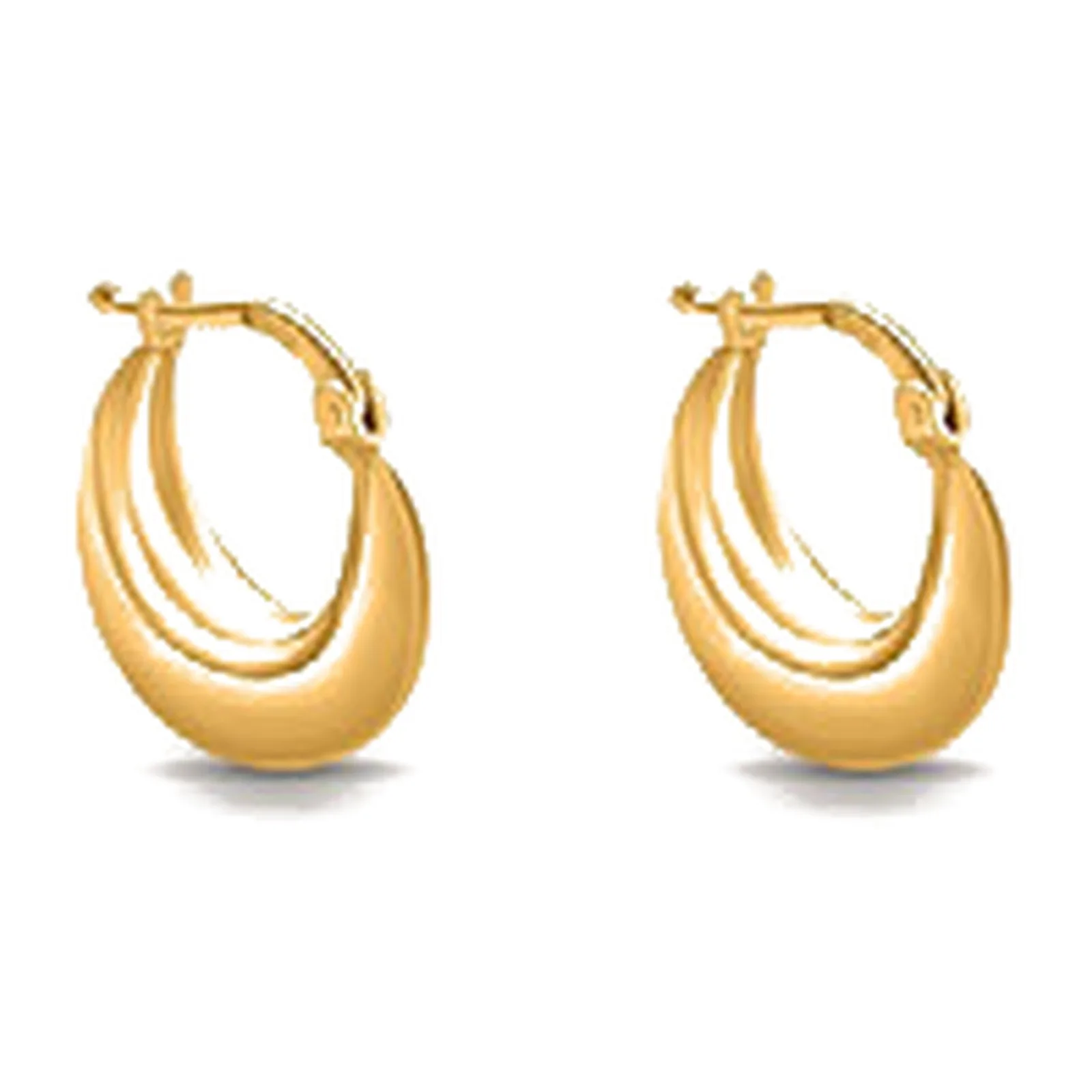 Stroili Silver Collection Orecchini dorati a cerchio bombato Argento 925 1699982