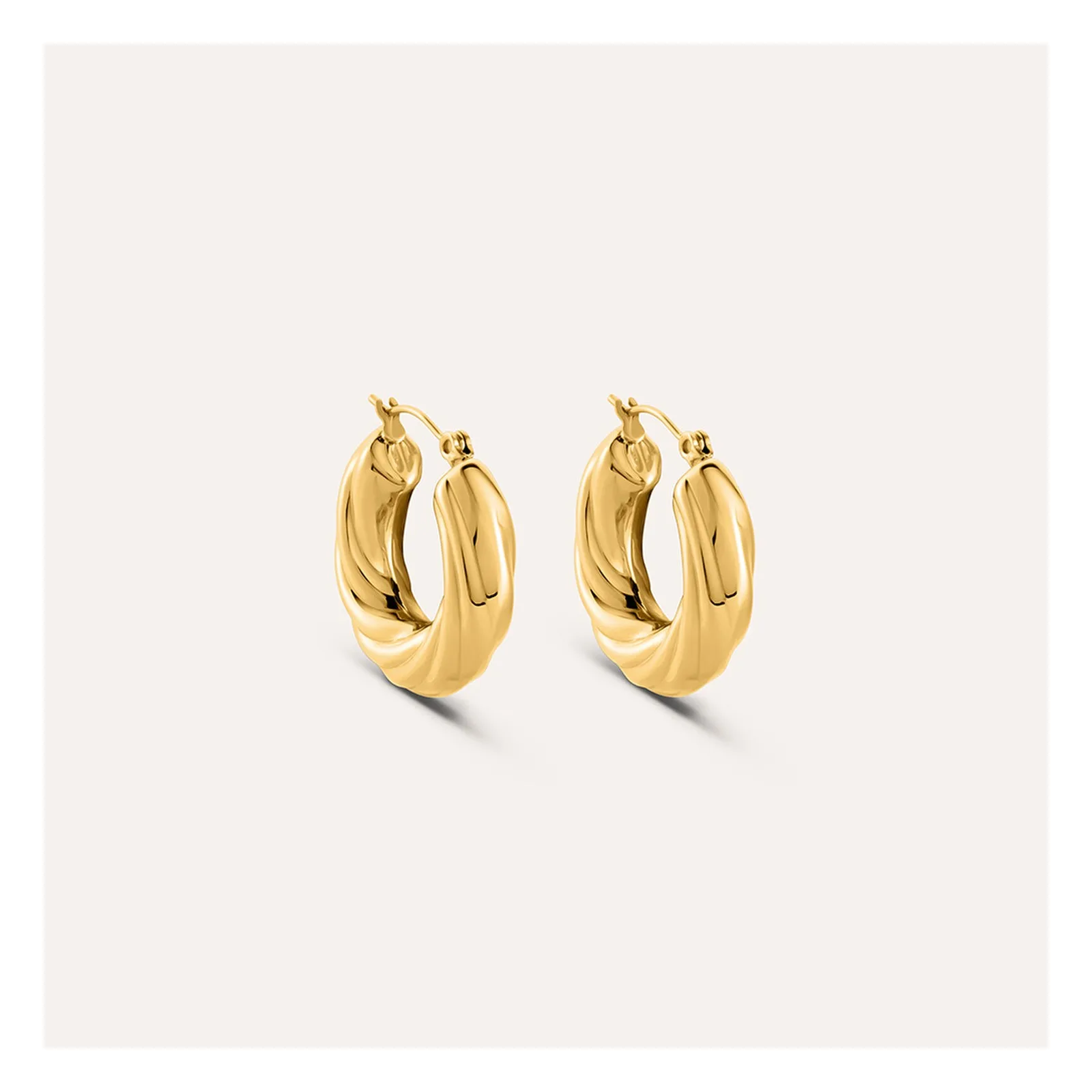 Stroili Radiance Collection Orecchini a cerchio Torchon bold Acciaio 1701774