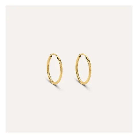 # Stroili Toujours Round Tube Hoop Earrings 9kt 1418333