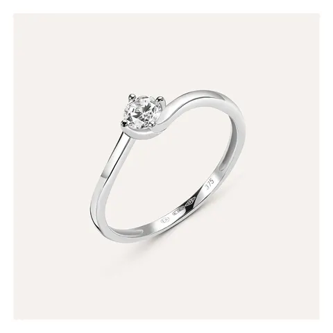 # Stroili Claire Solitaire Ring with Cubic Zirconia 9kt Size 14 1412179