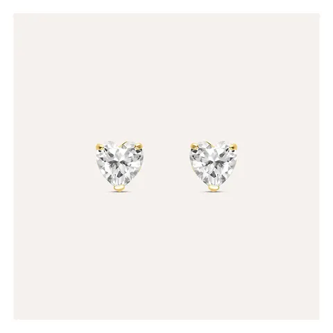 Stroili Bon Ton Orecchini lobo con cubic zirconia Oro 9kt 1418109