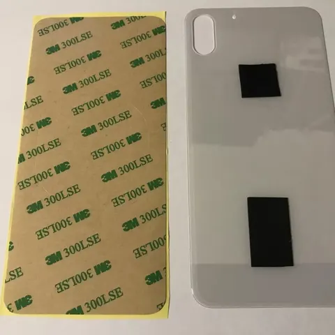 Back vetro Scocca Posteriore Per iPhone XS Max, Bianco Foro Big