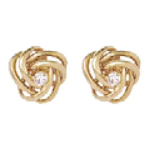 Stroili Golden Dream Orecchini lobo placcati oro 18K e cubic Metallo 1682079