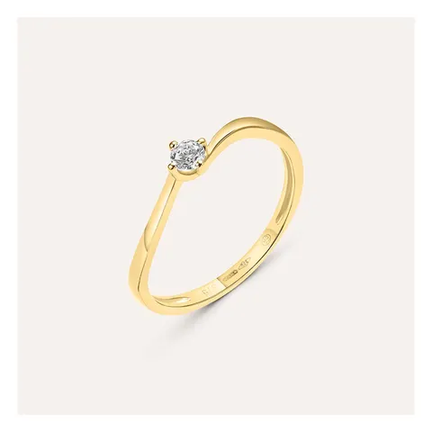 Stroili Claire Anello solitario con cubic zirconia Oro 9kt Misura 20 1417478